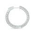 5 Carat TW Round Lab Grown Diamond Hoop Earrings in 14K White Gold