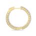 7 Carat TW Round Lab Grown Diamond Hoop Earrings in 14K Yellow Gold