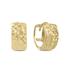 Endless Diamond Cut Huggie Hoop Earrings in 10K Yellow Gold