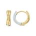 10K Two-Toned Endless Huggie Hoop Earrings