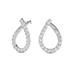 1 1/4 Carat TW Fancy Natural Diamond Hoop Earrings in 14K White Gold