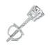 1/2 Carat Round Single Stud Diamond Earring in 14K White Gold 