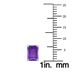 14K White Gold 7x5MM Emerald Shaped Amethyst Earrings