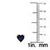 14K Yellow Gold 4MM Heart Sapphire Earrings