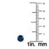 14K White Gold 4MM Round Sapphire Earrings