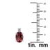 14K White Gold 7x5MM Oval Garnet and Diamond Earrings