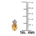 14K White Gold 8x6MM Oval Citrine and Three Stone Diamond Earrings