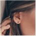 14K White Gold 6x4MM Pear Garnet Earrings