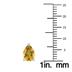 14K White Gold 8x6MM Pear Citrine Earrings