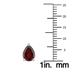 14K White Gold 8x6MM Pear Garnet Earrings