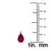14K White Gold 5x3MM Pear Ruby and Diamond Earrings