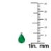 14K White Gold 6x4MM Pear Emerald and Diamond Earrings