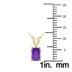 14K Yellow Gold 6x4MM Emerald Shaped Amethyst Pendant