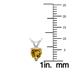 14K White Gold 6MM Heart Citrine Pendant