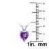 14K White Gold 7MM Heart Amethyst Pendant