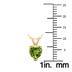 14K Yellow Gold 7MM Heart Peridot Pendant