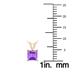 14K Yellow Gold 5MM Square Amethyst Pendant