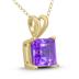 14K Yellow Gold 7MM Square Amethyst Pendant