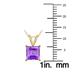 14K Yellow Gold 7MM Square Amethyst Pendant