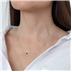14K Yellow Gold 4MM Round Aquamarine Pendant