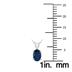 14K White Gold 5x3MM Oval Sapphire Pendant