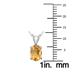 14K White Gold 7x5MM Oval Citrine Pendant