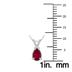 14K White Gold 6x4MM Pear Ruby Pendant