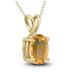 14K Yellow Gold 6x4MM Oval Citrine Pendant