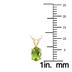 14K Yellow Gold 6x4MM Oval Peridot Pendant