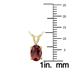 14K Yellow Gold 7x5MM Oval Garnet Pendant