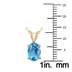 14K Yellow Gold 8x6MM Oval Blue Topaz Pendant
