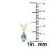 14K Yellow Gold 5x3MM Oval Aquamarine and Diamond Pendant