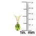 14K Yellow Gold 6x4MM Oval Peridot and Diamond Pendant