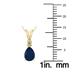 14K Yellow Gold 5x3MM Pear Sapphire and Diamond Pendant