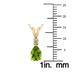 14K Yellow Gold 7x5MM Pear Peridot and Diamond Pendant