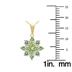 3/4 Carat TW Green Amethyst and Diamond Flower Pendant in 10K Yellow Gold