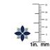 1 Carat TW Sapphire and Diamond Flower Earrings in 10K White Gold