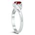 6X4MM Garnet and Diamond Twist Ring in 10K White Gold