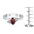 6X4MM Garnet and Diamond Twist Ring in 10K White Gold