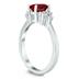 7X5MM Garnet and Diamond Regal Ring in 10K White Gold