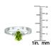 7X5MM Peridot and Diamond Pear Shaped Open Three Stone Ring in 10K White Gold