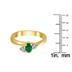 5X3MM Emerald and Diamond Twist Ring in 10K Yellow Gold