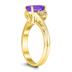 8X6MM Amethyst and Diamond Twist Ring in 10K Yellow Gold
