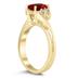 7X5MM Garnet and Diamond Twist Ring in 10K Yellow Gold