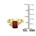 8X6MM Garnet and Diamond Twist Ring in 10K Yellow Gold