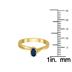 Solitaire Oval 5X3MM Sapphire Gemstone Twist Ring in 10K Yellow Gold