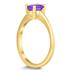 Oval Solitaire 7X5MM Amethyst Ring in 10K Yellow Gold