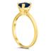 Emerald Shaped 6X4MM Sapphire Solitaire Ring in 10K Yellow Gold