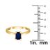 Emerald Shaped 6X4MM Sapphire Solitaire Ring in 10K Yellow Gold