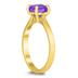 Square Princess Cut 6MM Amethyst Solitaire Ring in 10K Yellow Gold